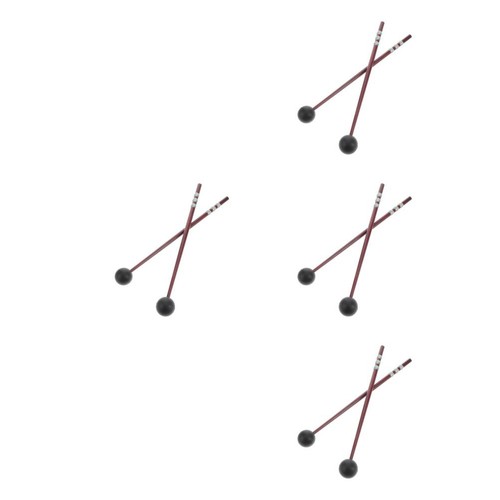4pairs brown wooden marimba - brown,