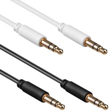 Slim 3.5mm Stereo Jack Male to Male Headphone Aux Audio Gold 0.5m to 10m Cable