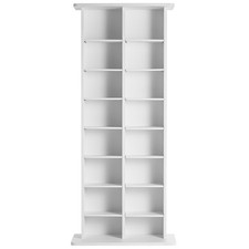 Uimoso Media Storage Cabinet 8 Layers Adjustable DVD Shelves Holds 464 CDs White