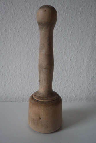 Antique treen solid - antique, turned
