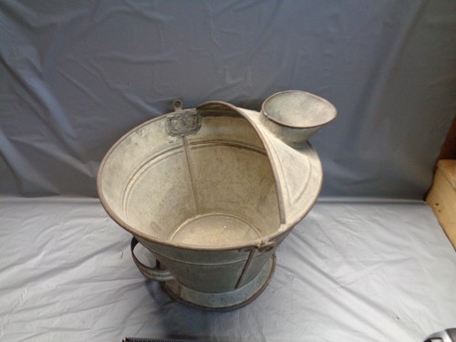 Antique galvanized milk bucket - antique,