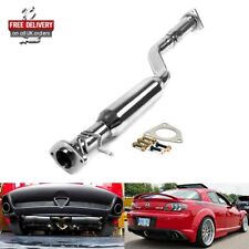 Polished Stainless Muffler Exhaust Hi Flow De Cat Downpipe For 2003-12 Mazda RX8