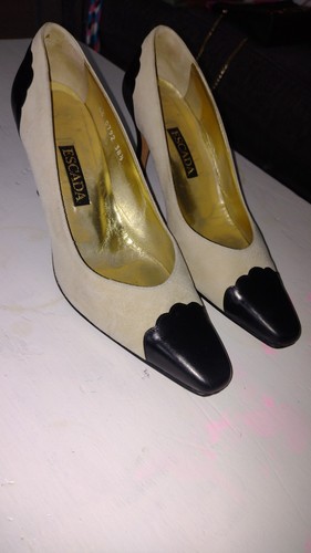 Vintage escada cream - suede, &