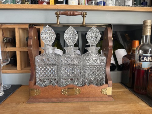 Decanter swing top tantalus - 3,