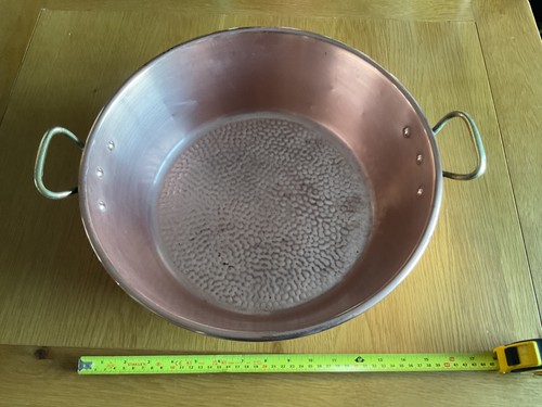 Vintage copper jam pan hand - copper,