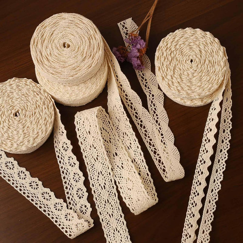 Cotton lace trim approx 8 - cotton, 32.8
