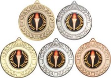 50mm generic wreath medal with