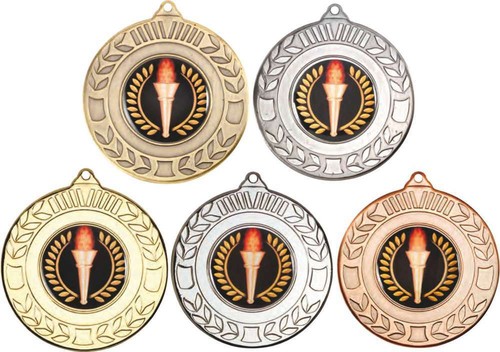 50mm generic wreath medal with