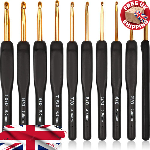 8pcs black ergonomic crochet - 8pcs,