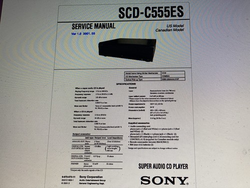 Sony scd c555es - scd-c555es, service
