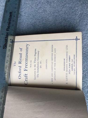 Vintage masonic book - book, oxford