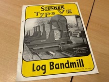 1950’S STENNERS OF TIVERTON LOG BANDMILL TYPE VE INDUSTRIAL SALES BROCHURE