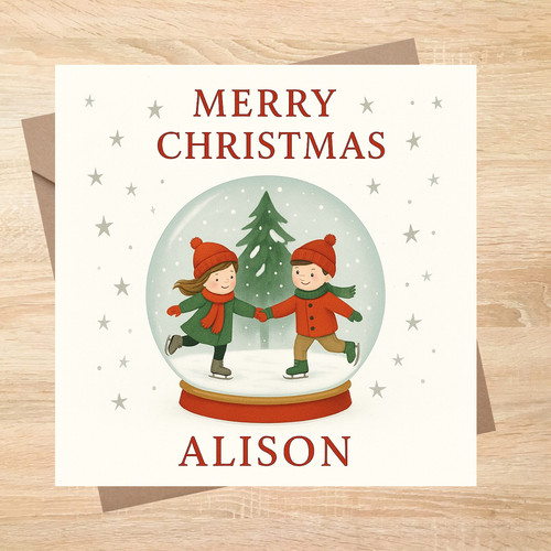Personalised snow globe themed - globe,