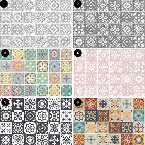 Walplus tile stickers 15x15 - walplus,