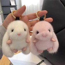 Cartoon Trinket Key Chain Fluffy Fur Bag Car Key Pendant Cute Bunny Key Ring
