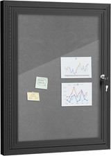 26"X20" Enclosed Bulletin Board, Outdoor Lockable Weather-Resistant Aluminum Cor