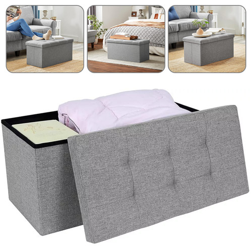 Folding ottoman storage box - ottoman,