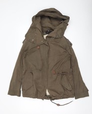 Zara Woman Green Hooded Parka