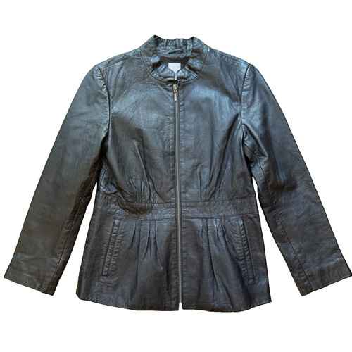 Jill genuine leather - genuine, peplum