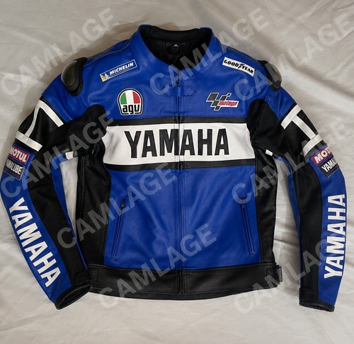 Yamaha blue motorcycle leather - yamaha,