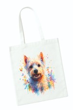 Westie West Highland Terrier Watercolour Tote Bag – Reusable, Eco-Friendly