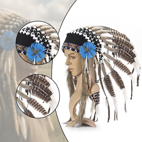 Artificial feather headdress - artificial,