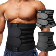 Sweat Belt Men's Waist Trainer Body Shaper Slimmer Tummy Control Band Fat Burner
