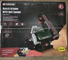Parkside Bench Grinder Belt Sander PSBS 240 C2 With 6 EXTRA BELTS  New Unused