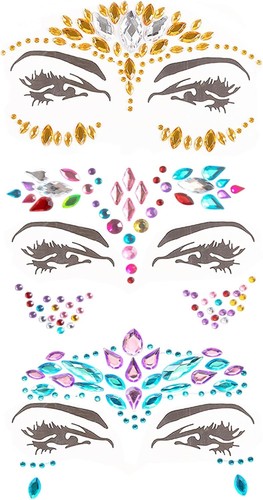 3pcs face gems - 3pcs, self