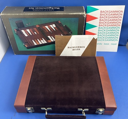 Vintage backgammon set - vintage, faux