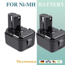 2X 5.0Ah 12V Ni-MH Battery for Hitachi EB1220HS EB1220RS EB1222HL EB1226HL EB1230HL