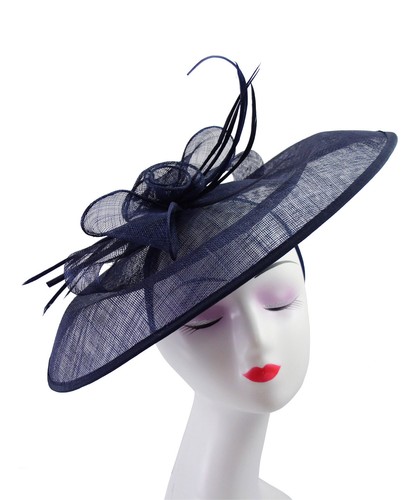 Large flower feather hair - feather, hat