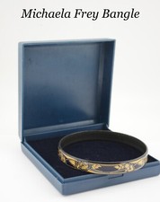 Beautiful Michaela Frey Austria Enamelled Art Nouveau Design Bangle