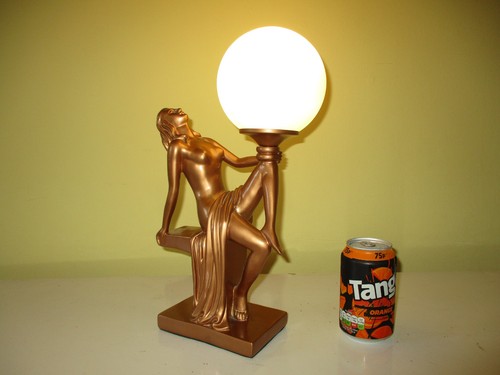 Art deco nude lady lamp - lady,