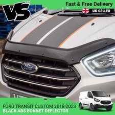 FORD TRANSIT CUSTOM 18-23 ABS BLACK BONNET DEFLECTOR PROTECTOR NOT BONNET BRA