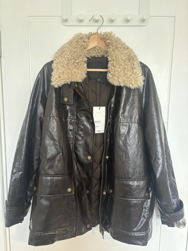 Zara black label faux fur - zara,