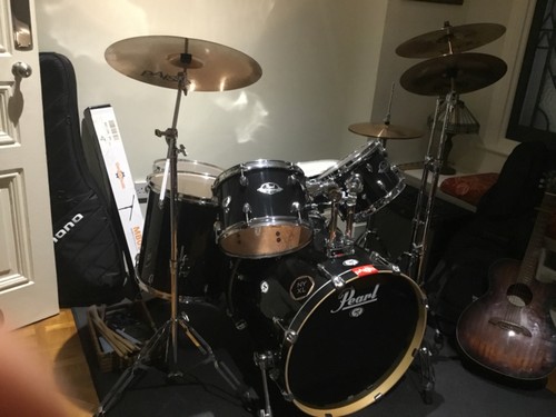 Pearl export drumset with - export,