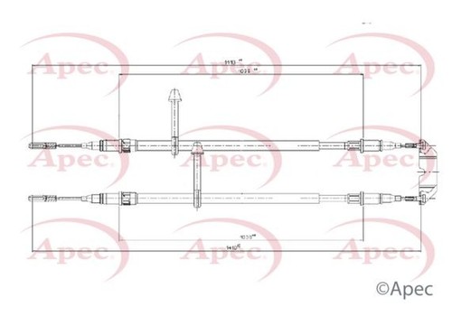 Apec rear brake - cable, for