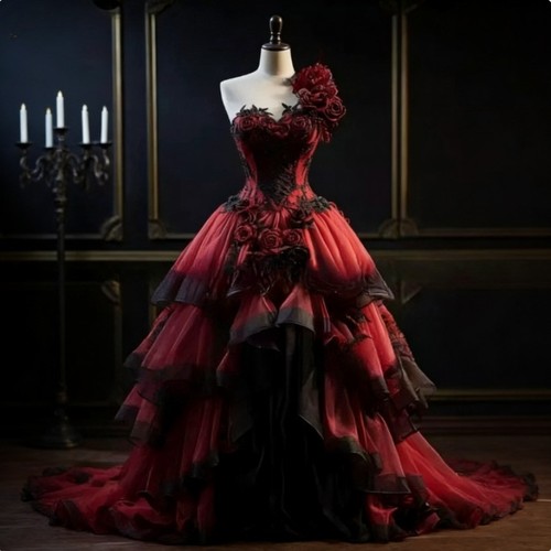 Red and black gothic victorian - red,