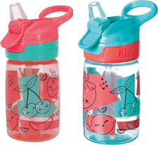 Nuby Sippy Cup Strawberries Toddler Training Cups Spill Proof BPA Free 2 Pack