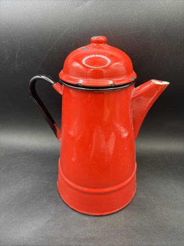 Red enamel tin ware coffee - tin, pot