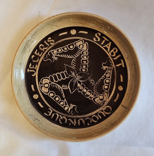 Vintage studio pottery dish - vintage,