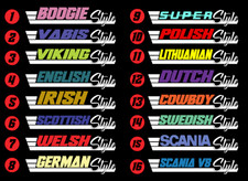 DUAL Colour Style Side Window Sticker | Truck Decal for Scania Volvo DAF