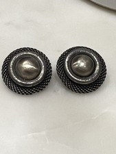 Ermani Bulatti Vintage Clip-on  Round Earrings Marked