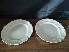 Royal Creamware Classics Large Dinner Plates Set Of Two - BIG.