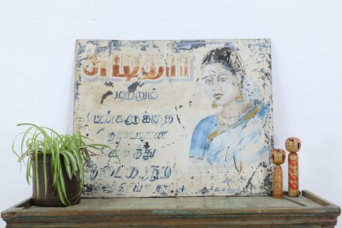 Vintage hand painted indian - vintage,