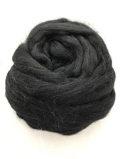 Black Wool Roving, Merino