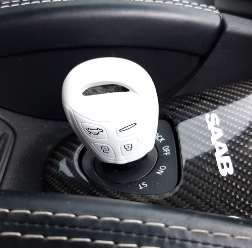 White silicone key fob cover - ,