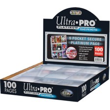 ULTRA PRO 9-POCKET TRADING CARD A4 SLEEVES SECURE PLATINUM PAGES 10 - 100 