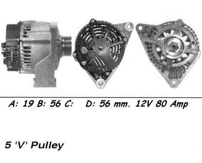 Wai alternator 80amp for - alternator,